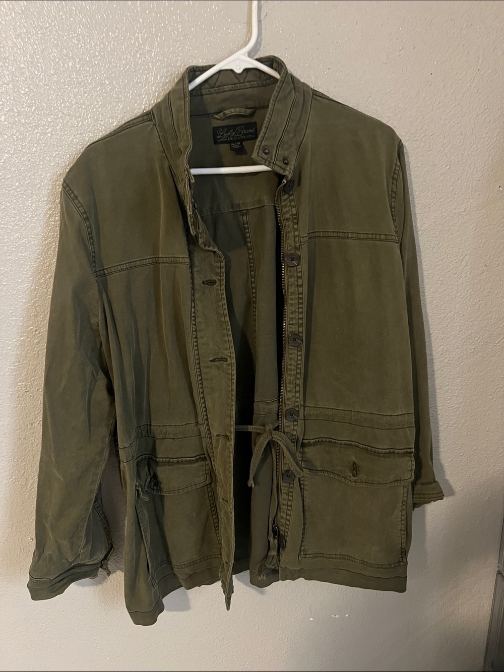 Lucky Brand Olive Green Military Field Jacket